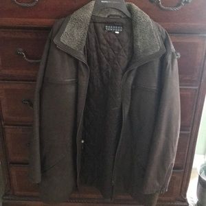 Barney’s leather coat  size large. Original pr